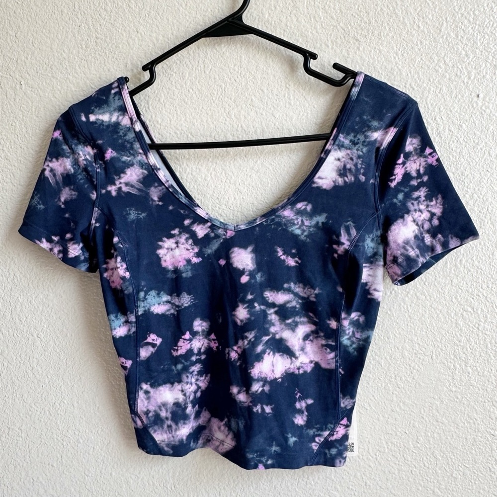 lululemon athletica Align Crop Shirt - Navy and Pink